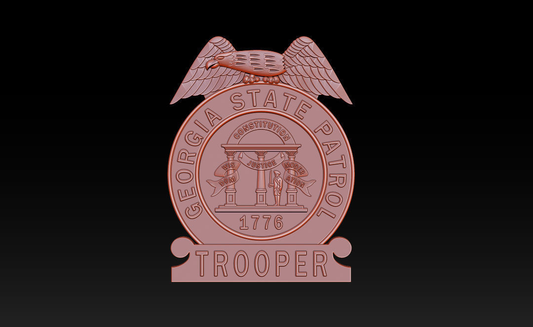 Collection of legal badges 3D print model_12