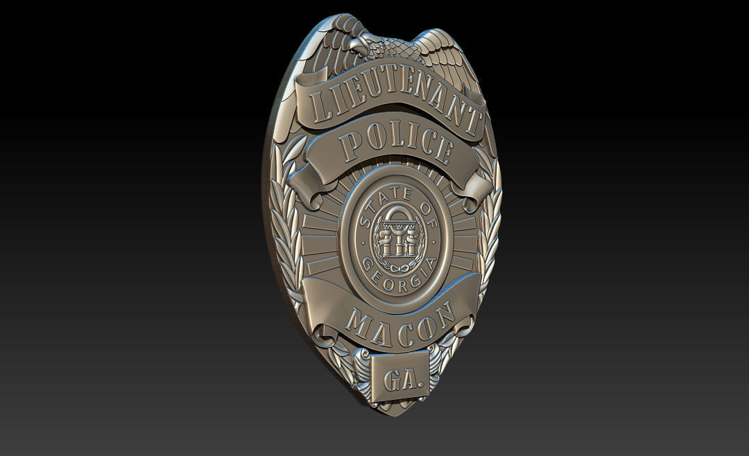Collection of legal badges 3D print model_3