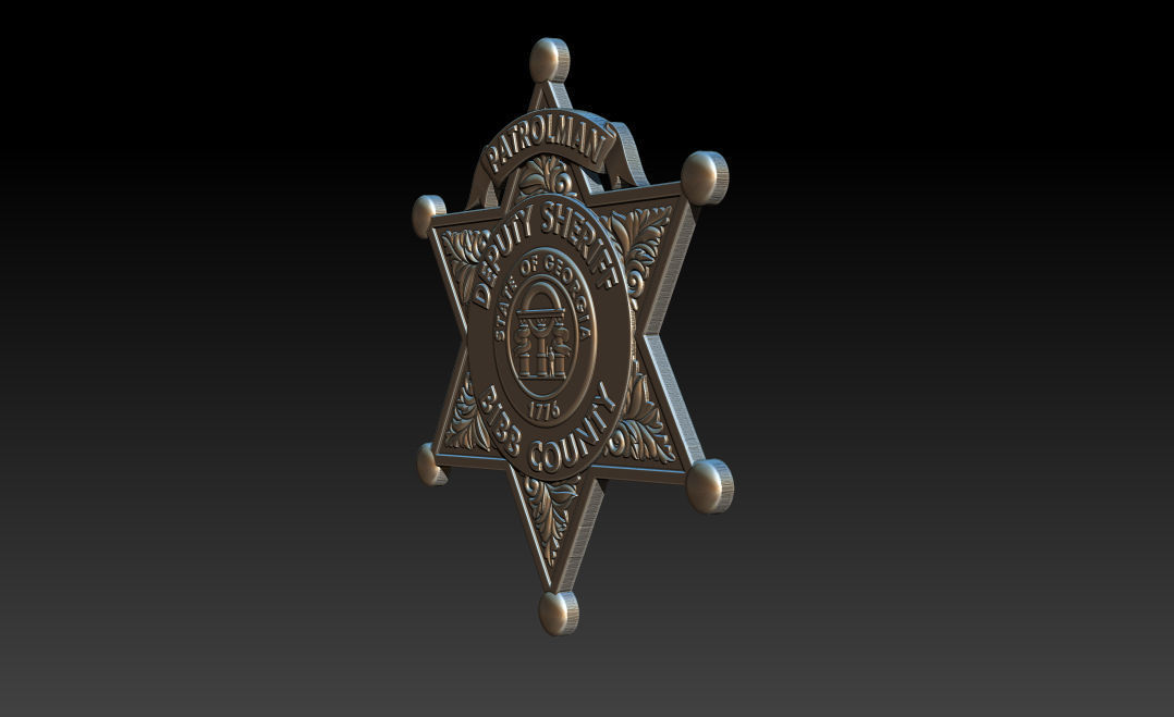 Collection of legal badges 3D print model_64