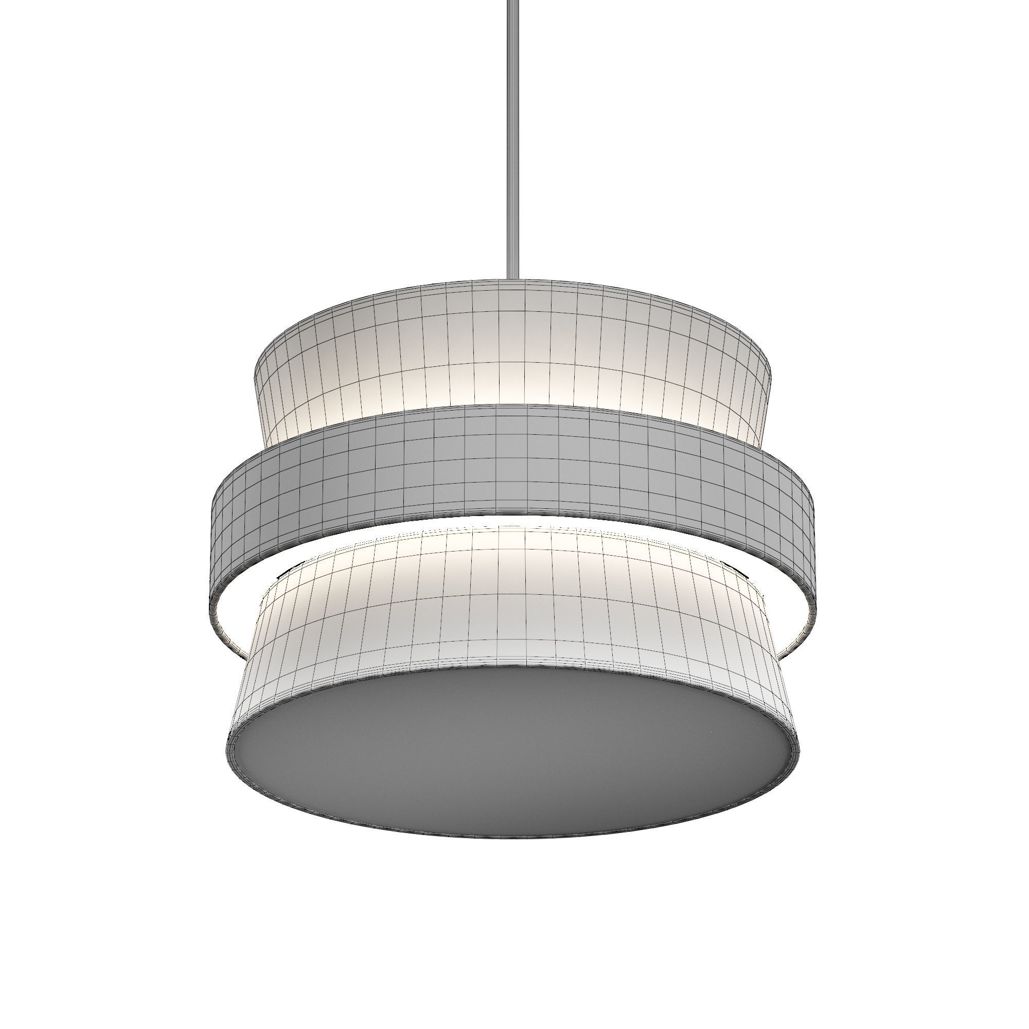Joey 3 Tier Easy Fit Pendant Shade 3D model_4
