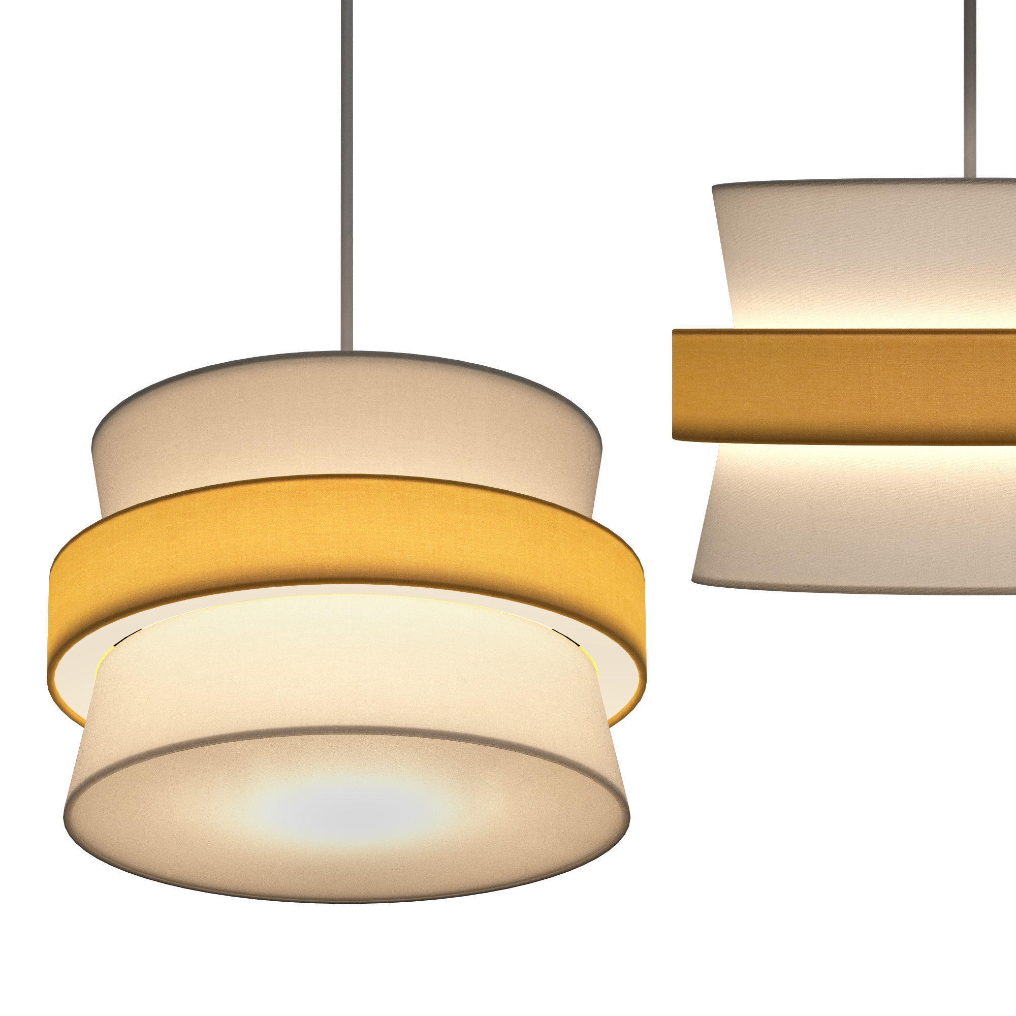 Joey 3 Tier Easy Fit Pendant Shade 3D model_7
