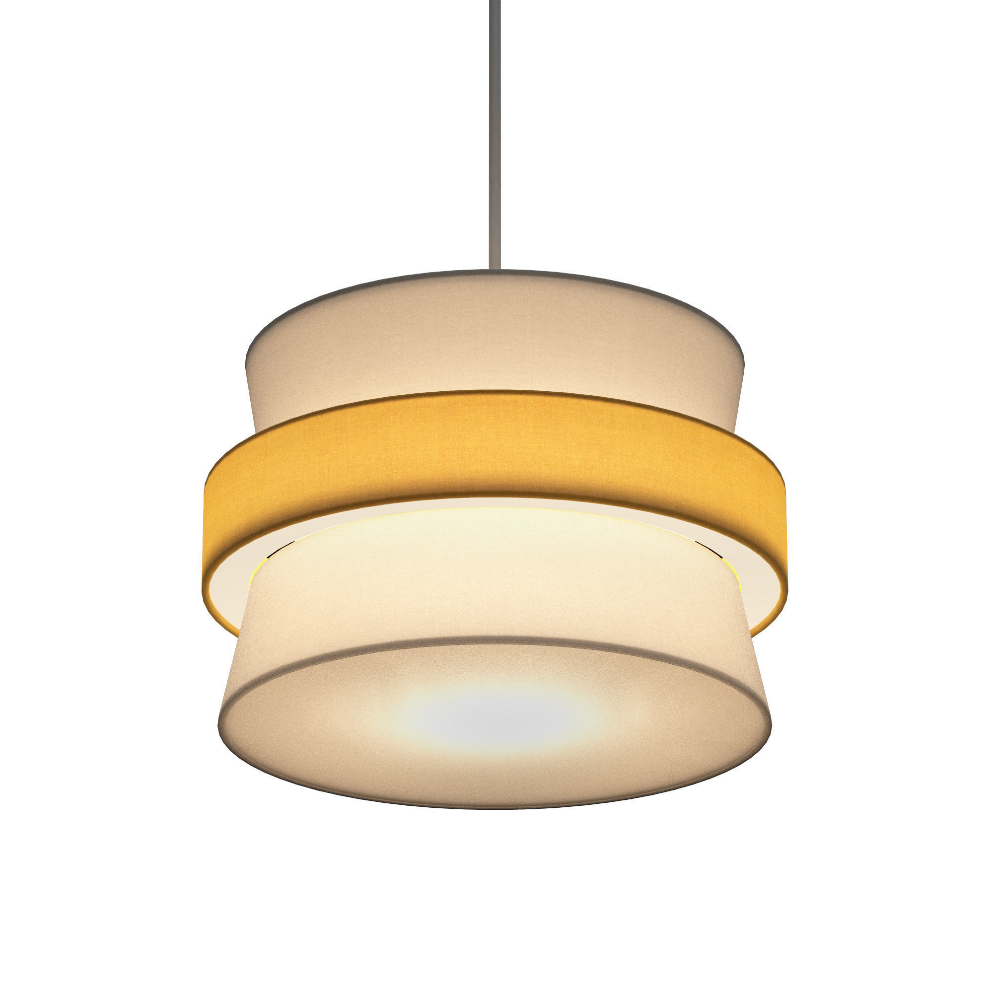 Joey 3 Tier Easy Fit Pendant Shade 3D model_5