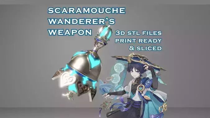 Wanderers Weapon - Scaramouche - Genshin Impact - 3D Printable 3D print model