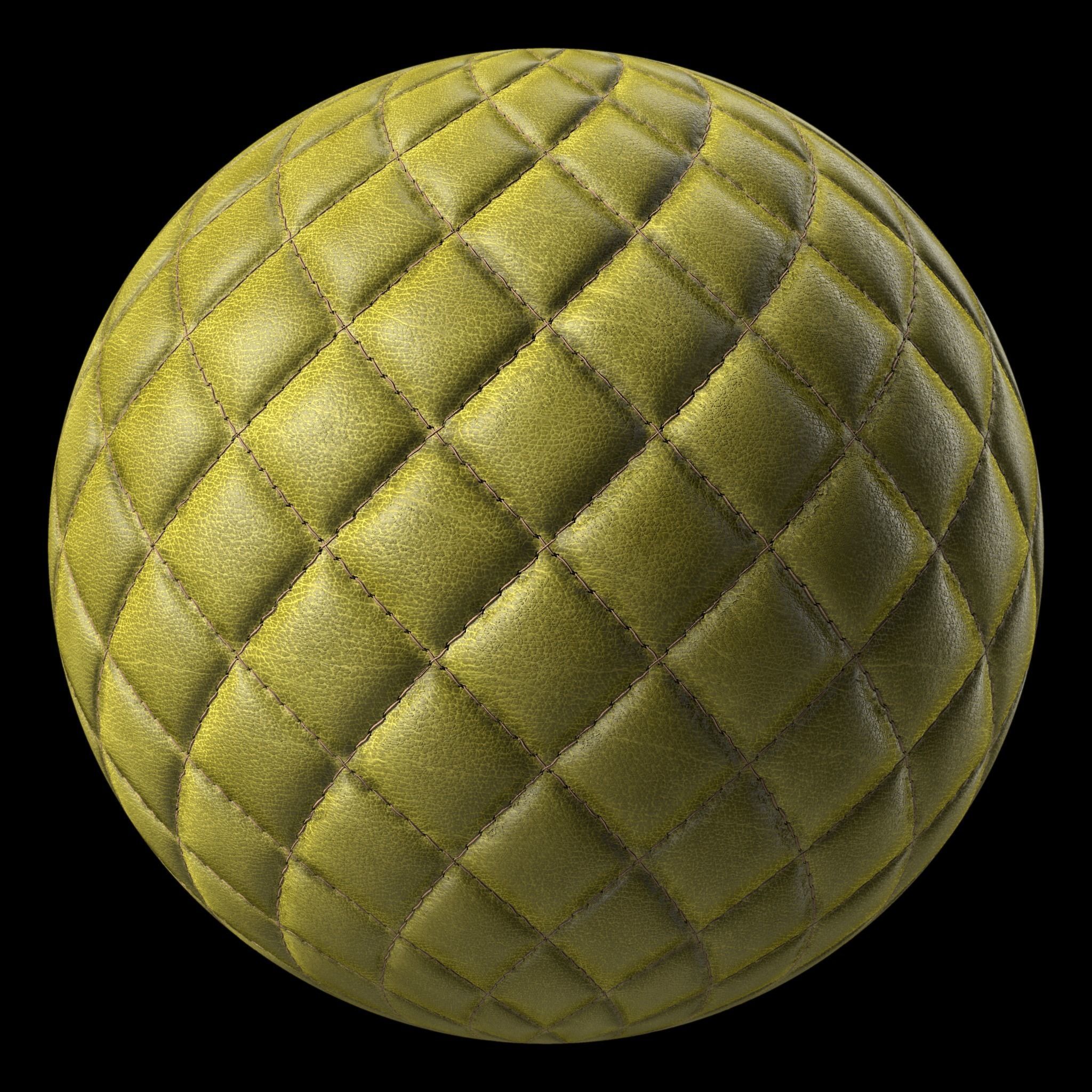 Leather Materials 17- Stitched leather  Pbr 4k Seamless Low-poly 3D model_5