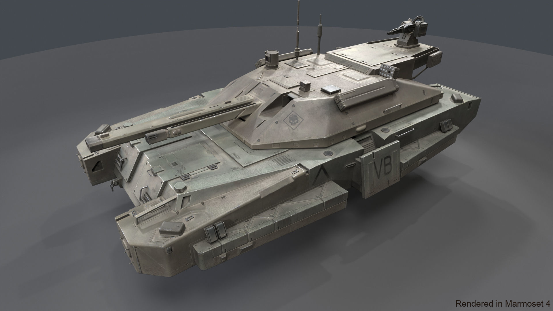Connelly hover tank Low-poly 3D model_2