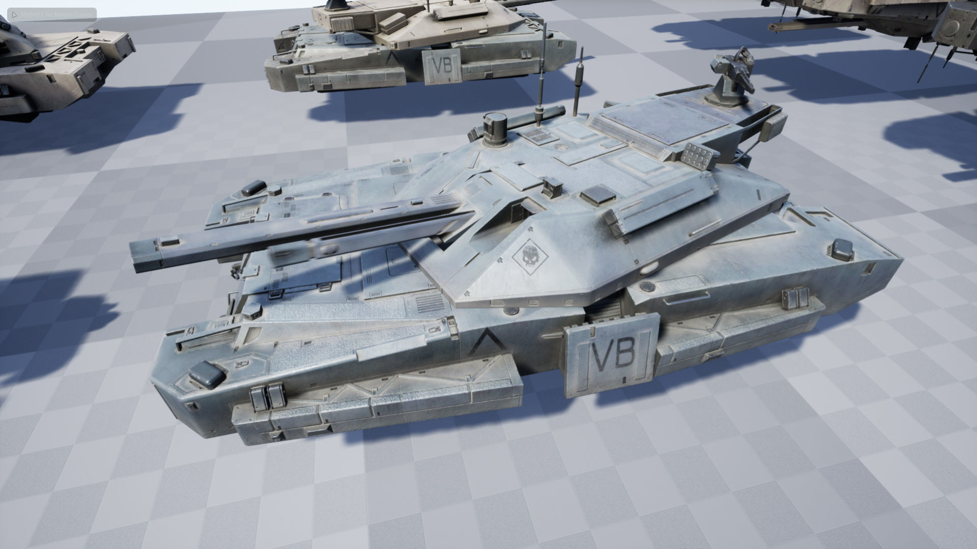 Connelly hover tank Low-poly 3D model_9