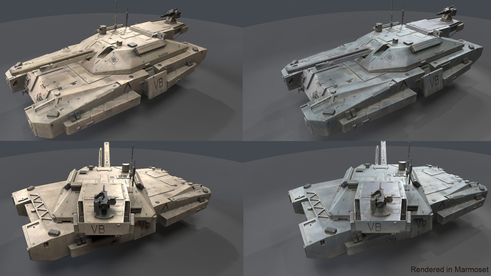 Connelly hover tank Low-poly 3D model_3