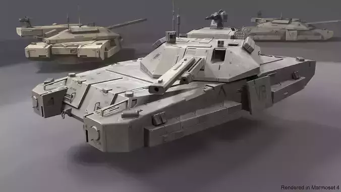 Connelly hover tank Low-poly 3D model