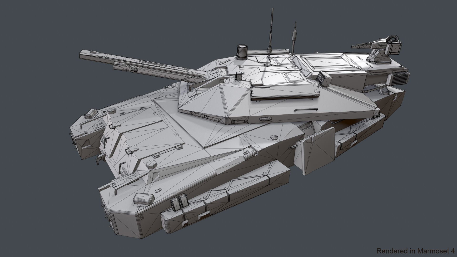 Connelly hover tank Low-poly 3D model_6