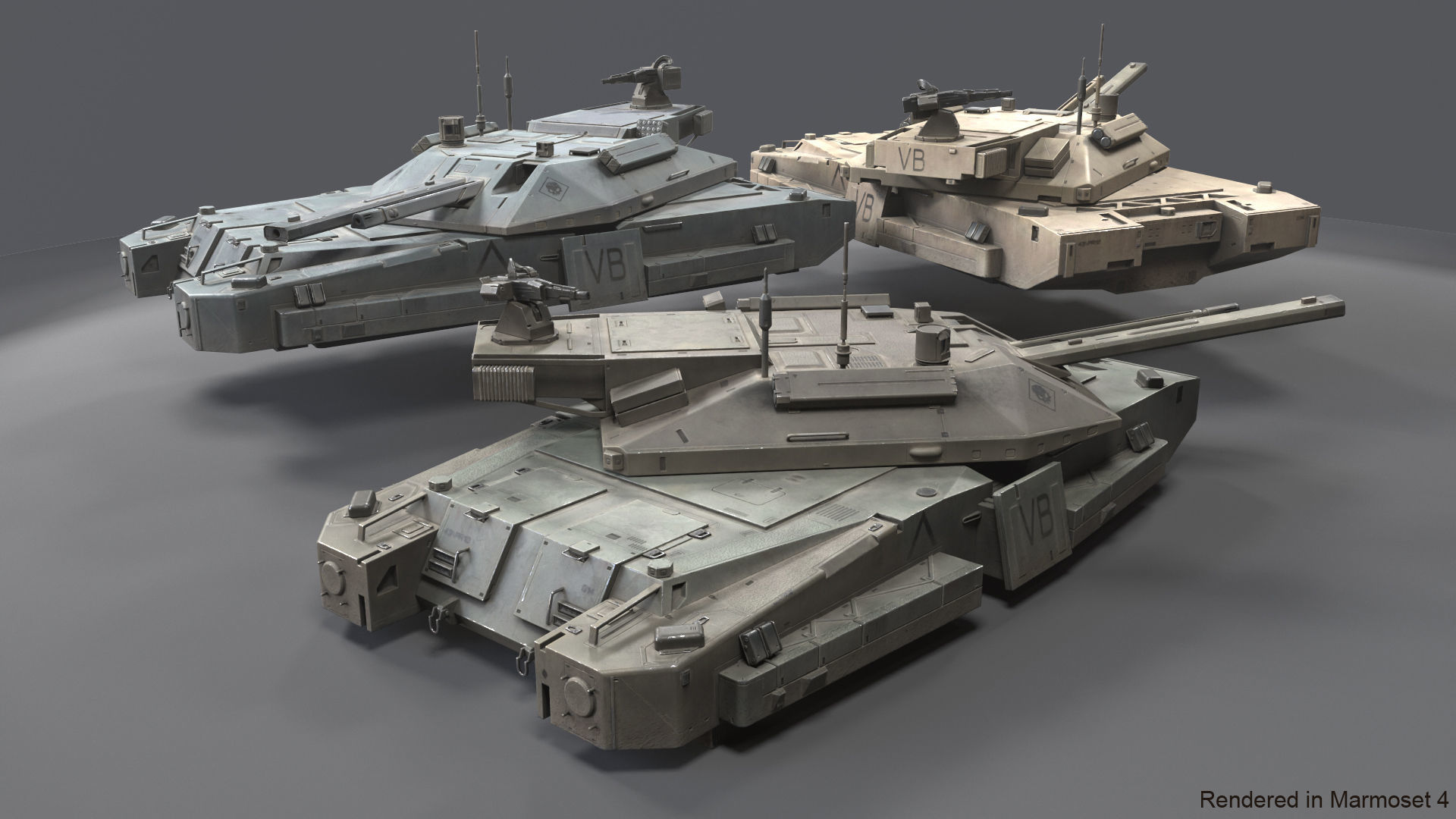 Connelly hover tank Low-poly 3D model_4