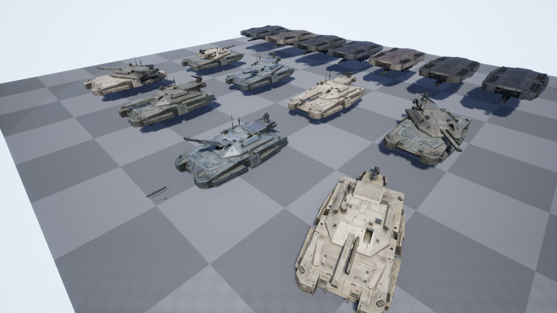 Connelly hover tank Low-poly 3D model_7