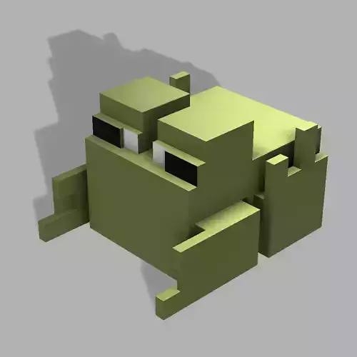 Articulated Minecraft Frog 3D print model
