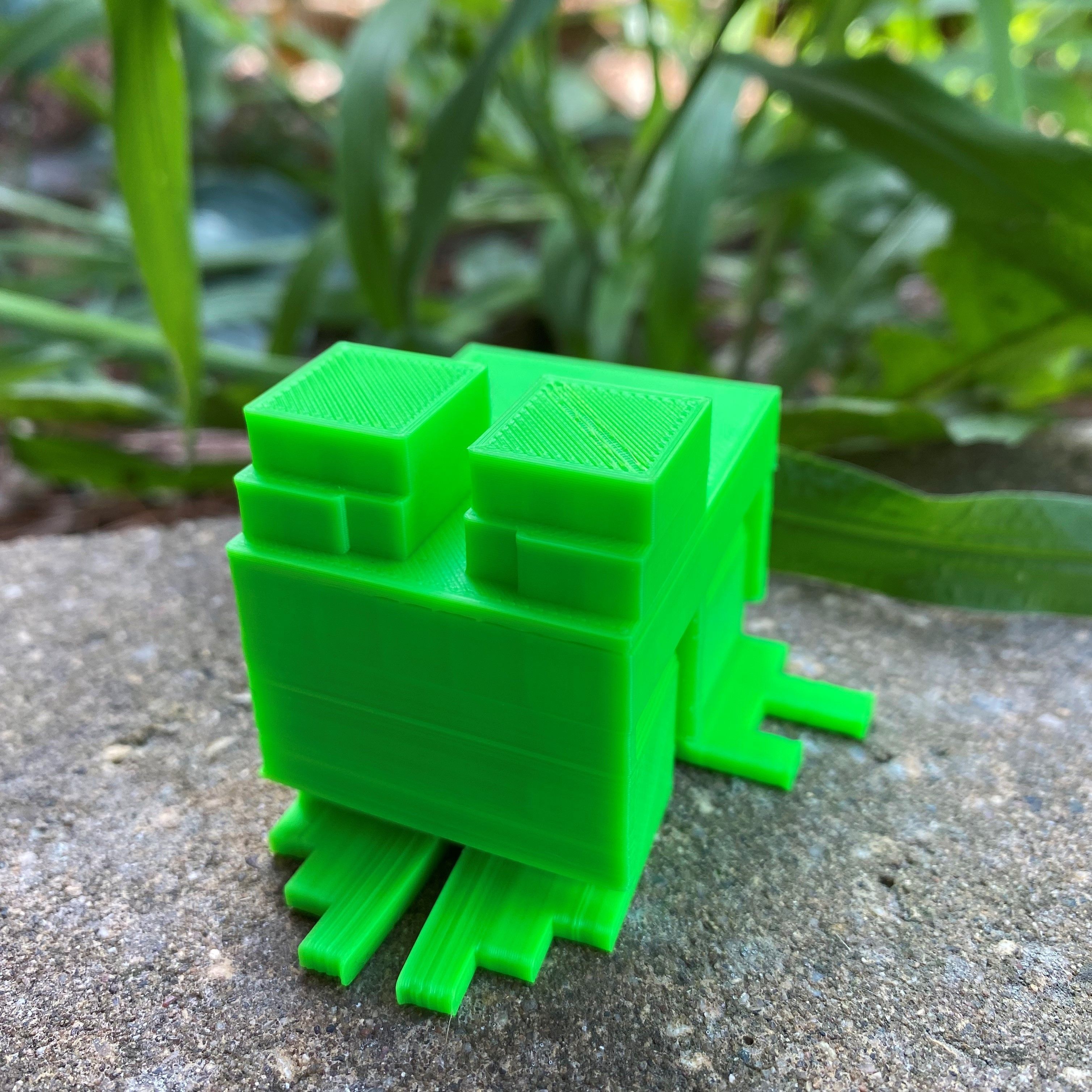 Articulated Minecraft Frog 3D print model_3