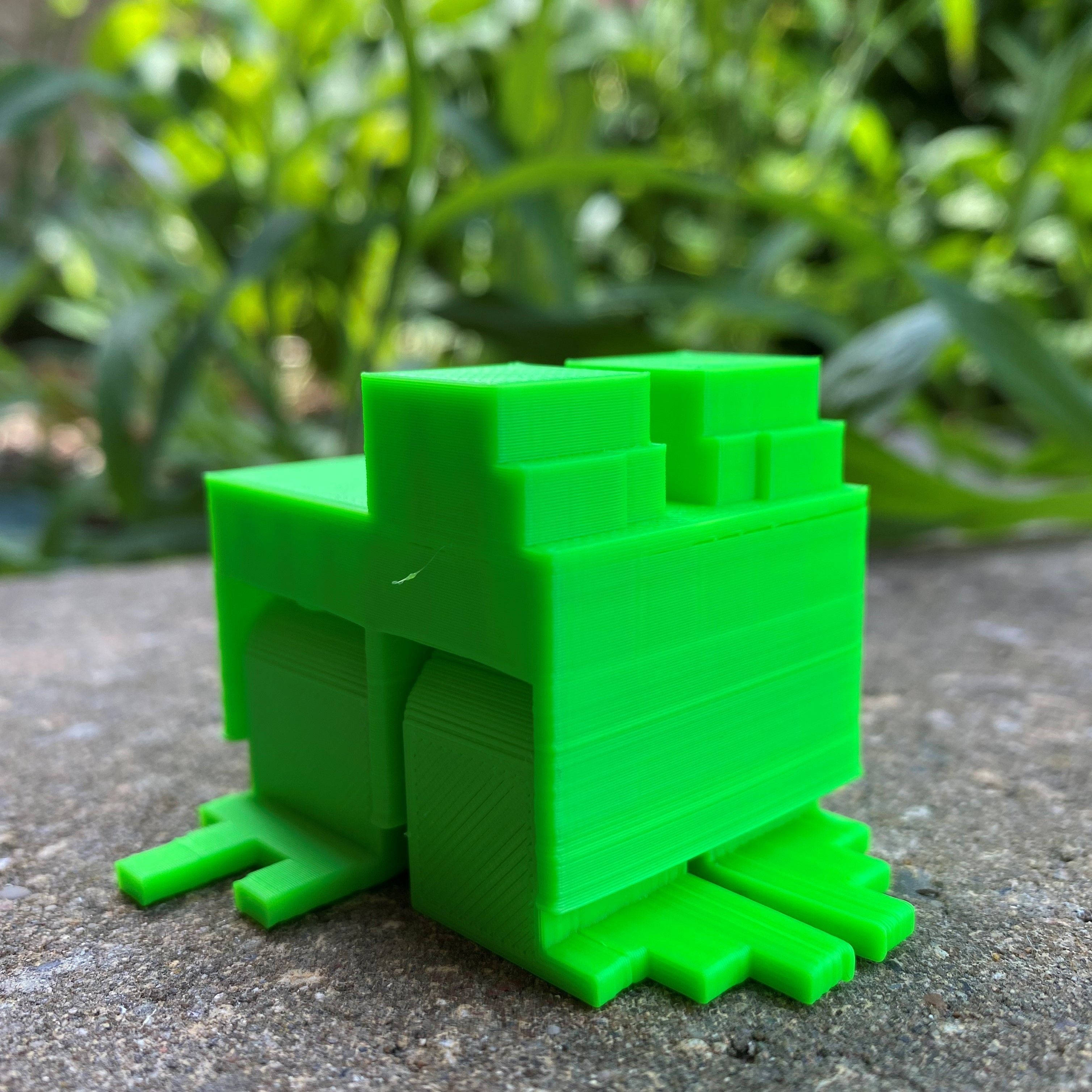 Articulated Minecraft Frog 3D print model_2
