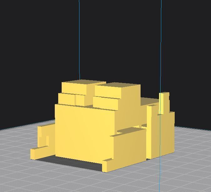 Articulated Minecraft Frog 3D print model_4