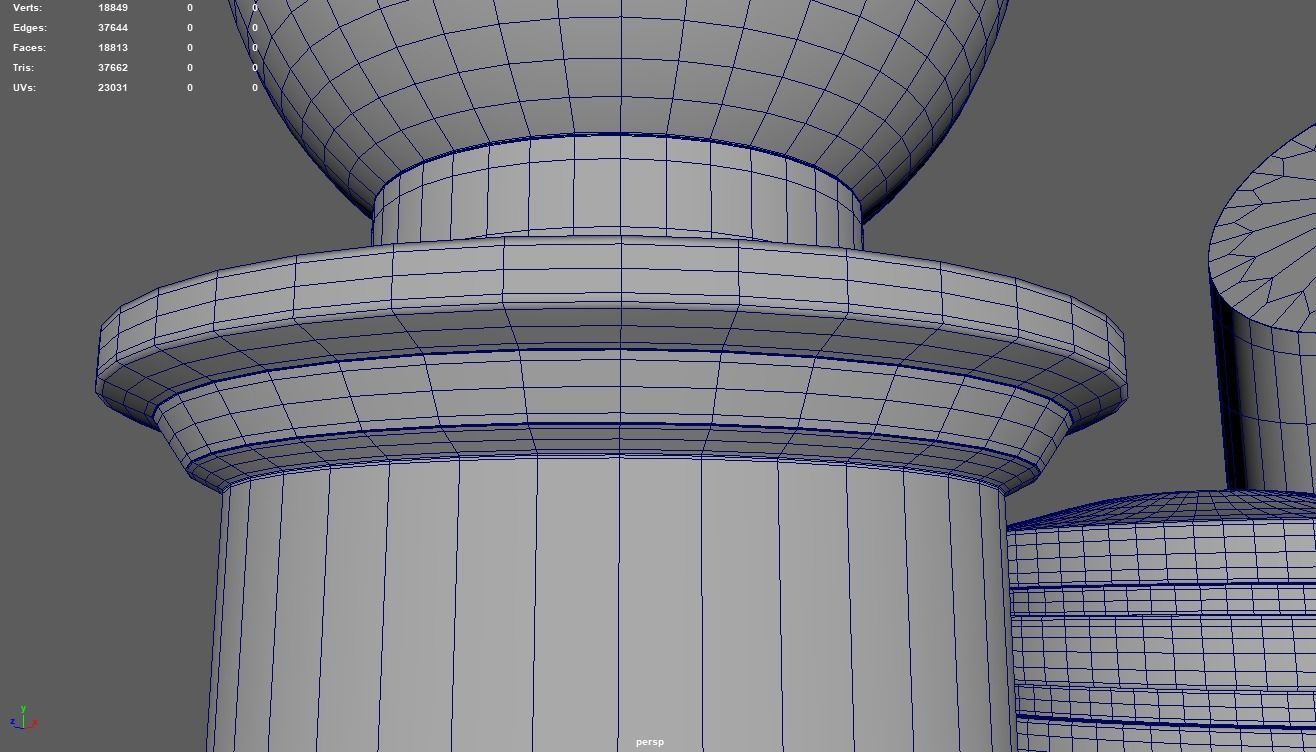 Bollards 07 08 09 010 Low-poly 3D model_15