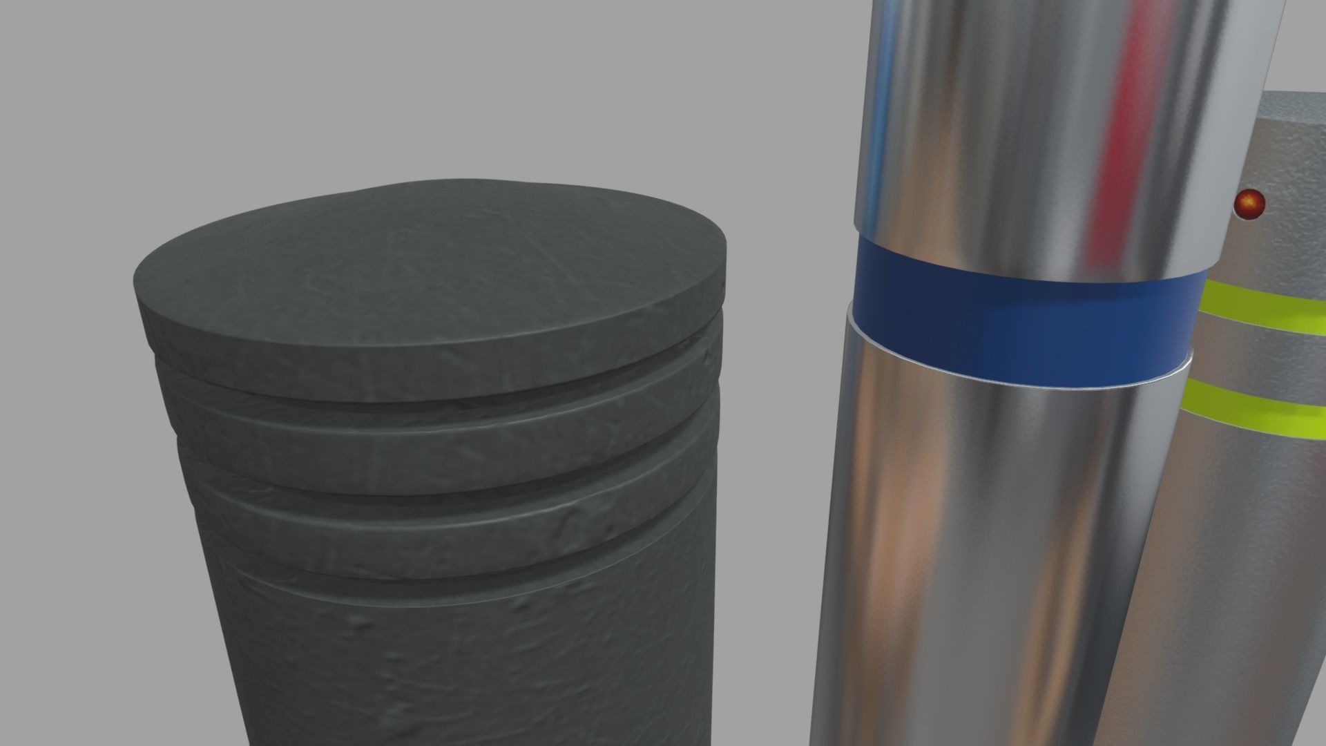 Bollards 07 08 09 010 Low-poly 3D model_5