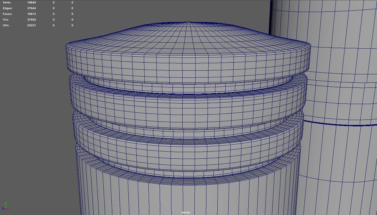 Bollards 07 08 09 010 Low-poly 3D model_16