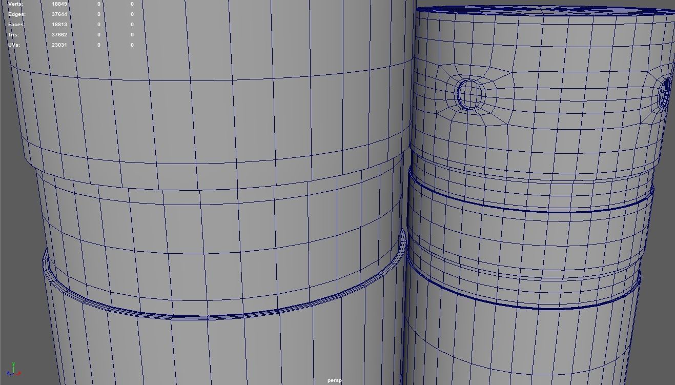 Bollards 07 08 09 010 Low-poly 3D model_17