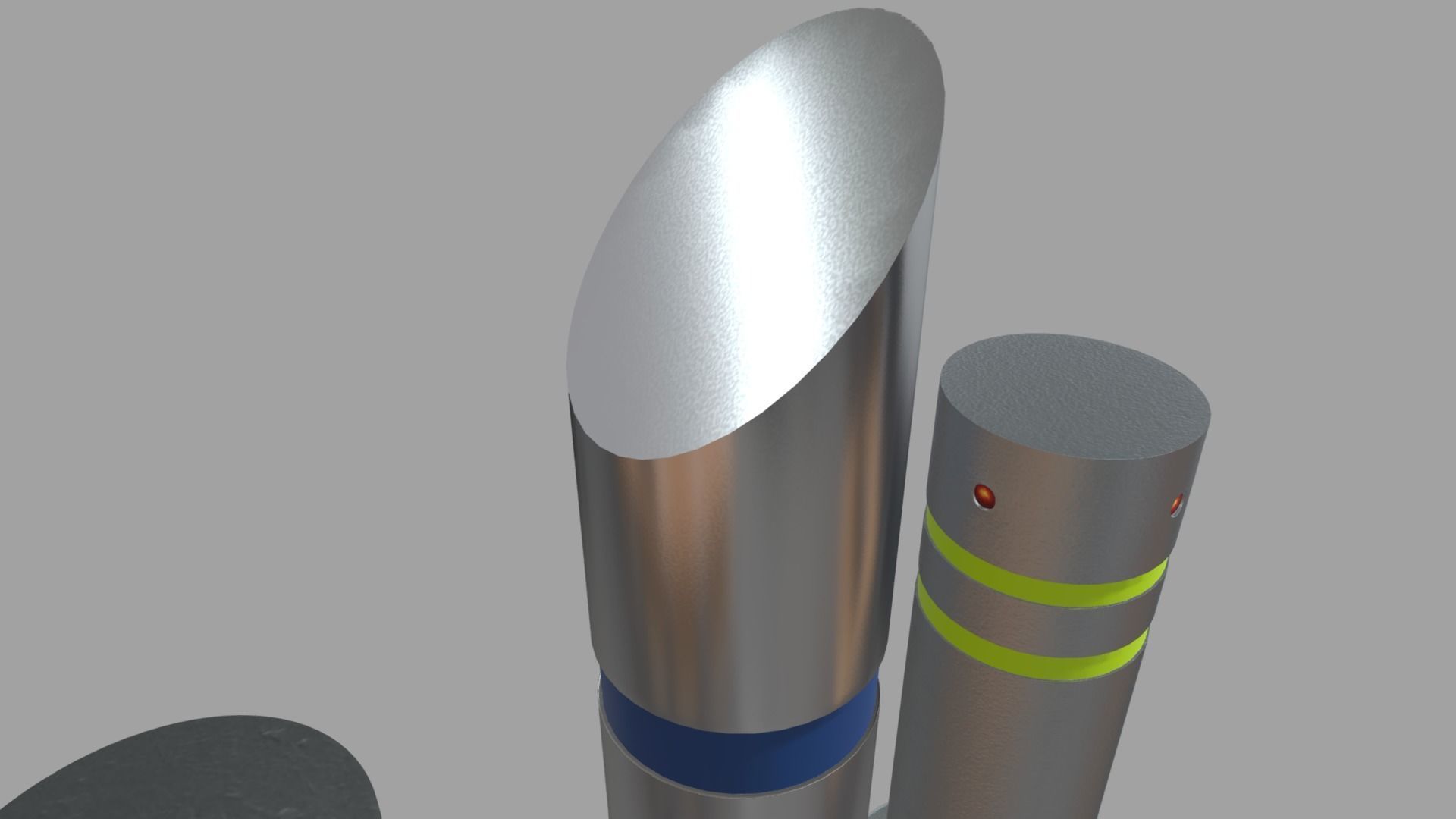 Bollards 07 08 09 010 Low-poly 3D model_7