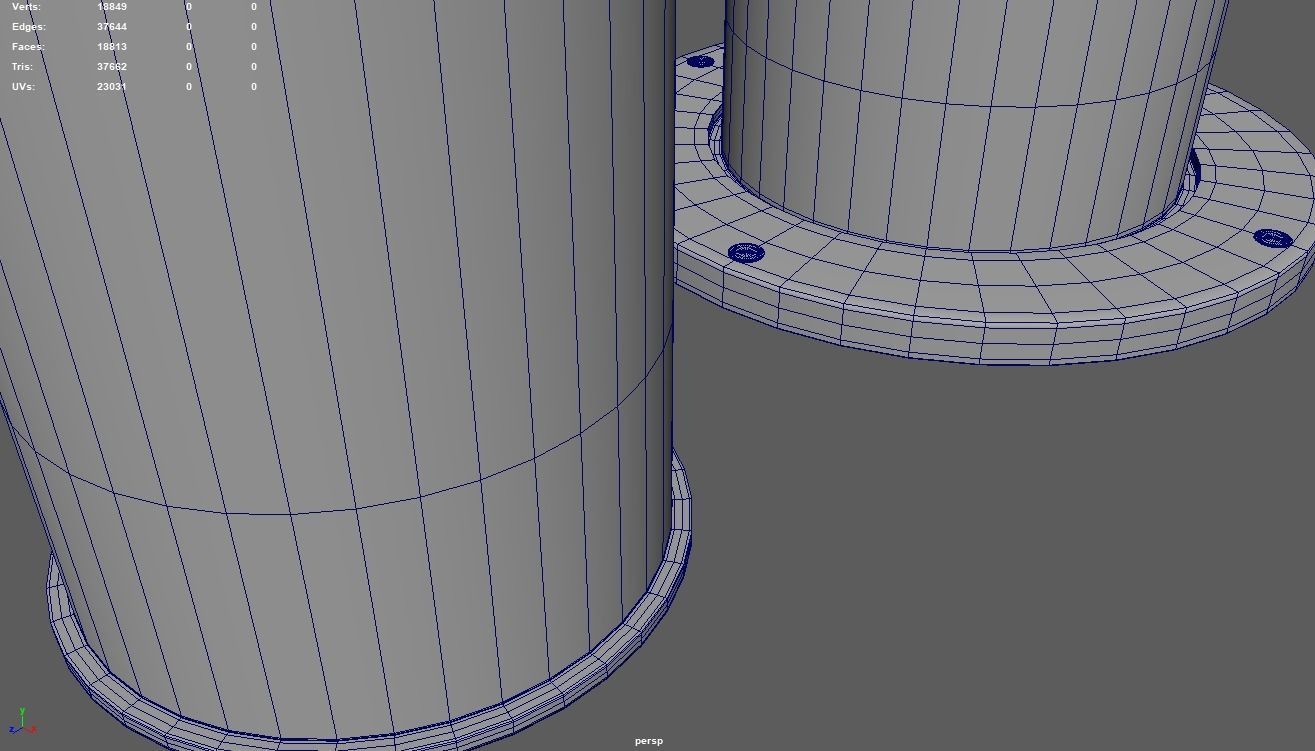 Bollards 07 08 09 010 Low-poly 3D model_19