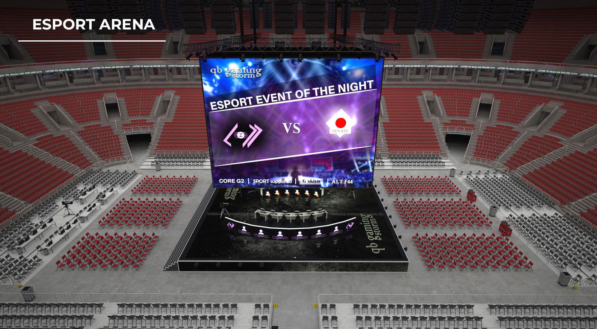 Esport event arena - interior - low poly AR VR Low-poly 3D model_17