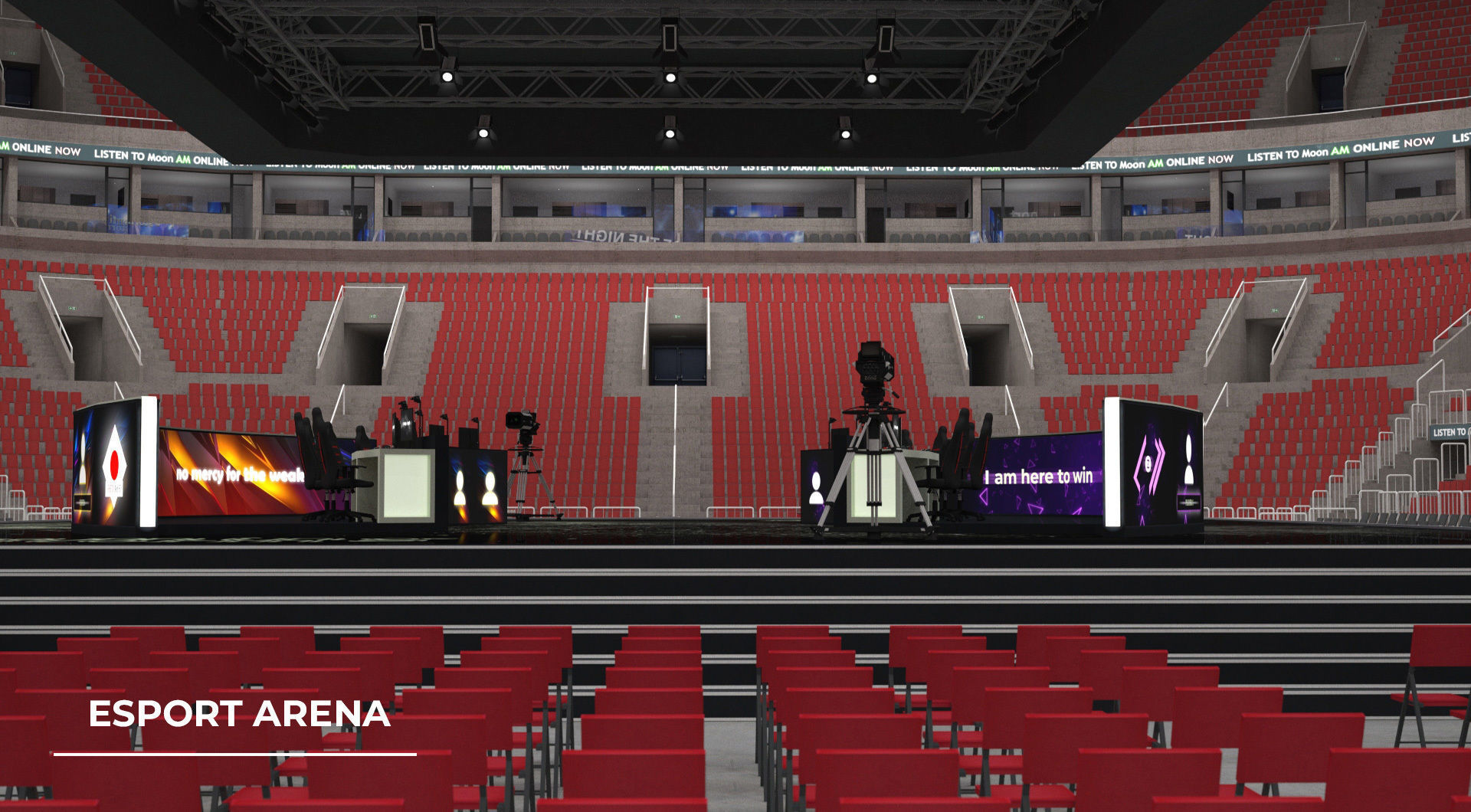 Esport event arena - interior - low poly AR VR Low-poly 3D model_18