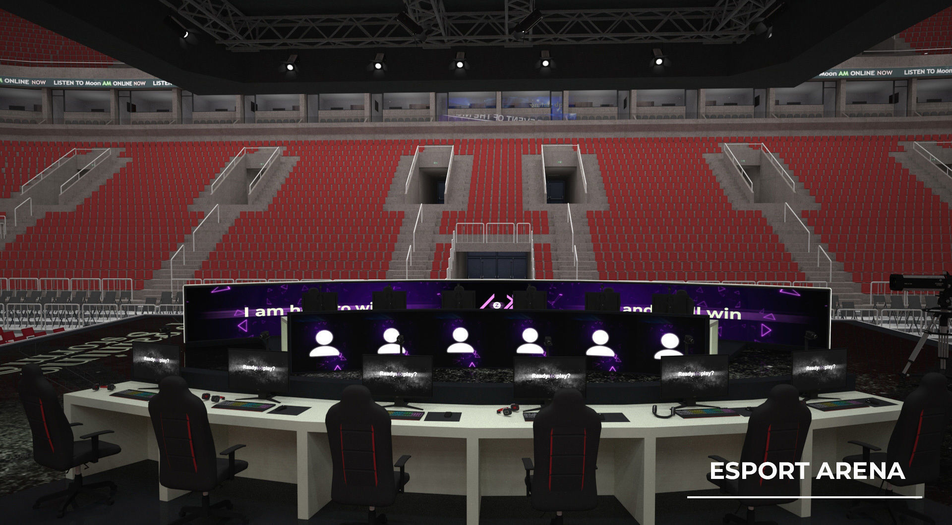 Esport event arena - interior - low poly AR VR Low-poly 3D model_5