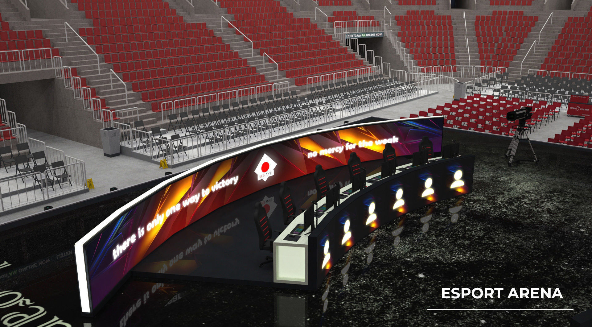 Esport event arena - interior - low poly AR VR Low-poly 3D model_4