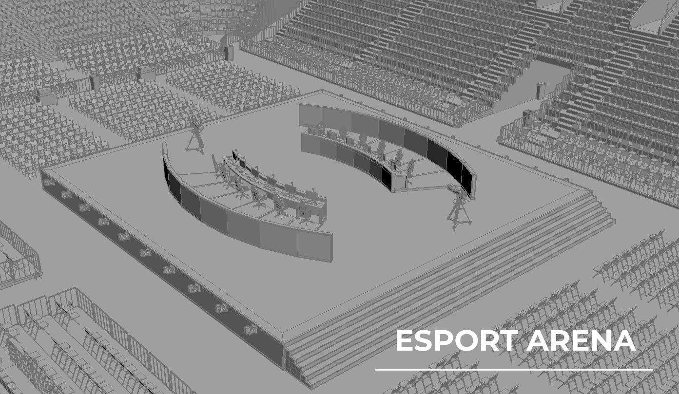 Esport event arena - interior - low poly AR VR Low-poly 3D model_24