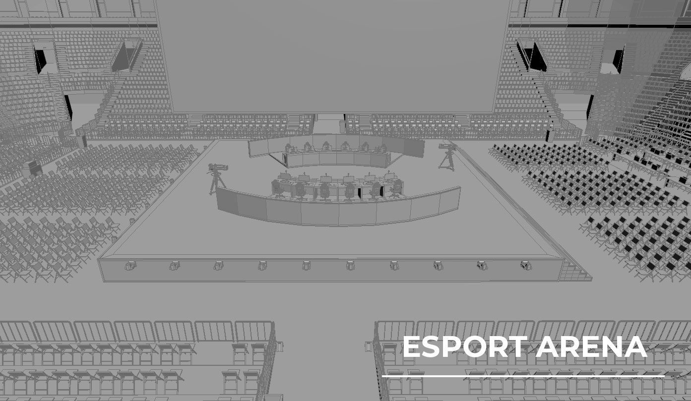 Esport event arena - interior - low poly AR VR Low-poly 3D model_27