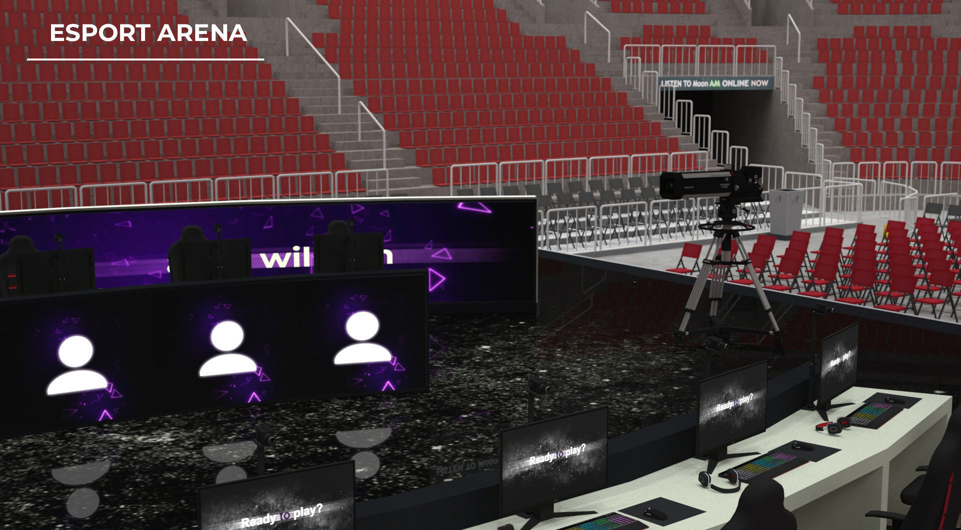 Esport event arena - interior - low poly AR VR Low-poly 3D model_10