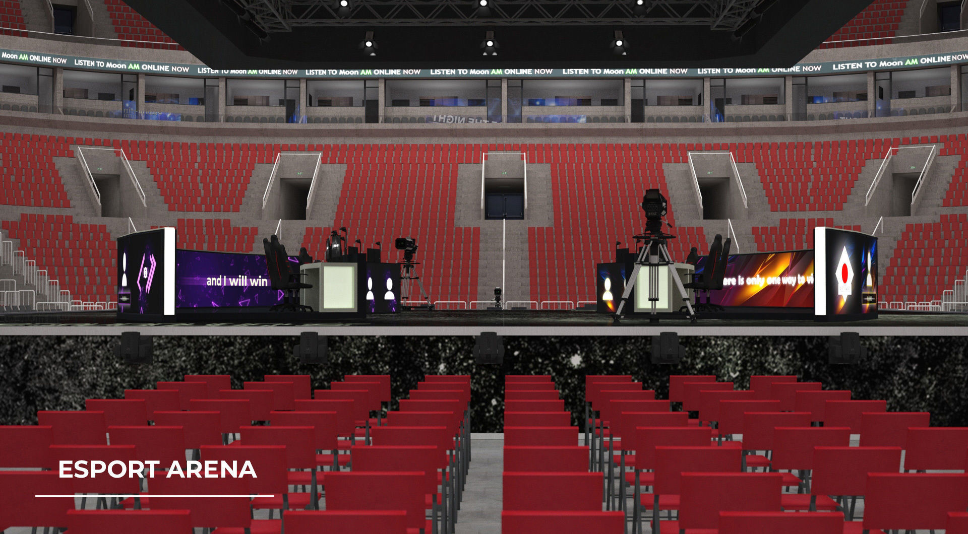 Esport event arena - interior - low poly AR VR Low-poly 3D model_19