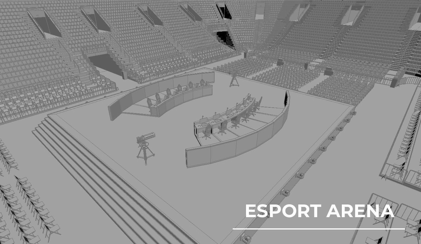 Esport event arena - interior - low poly AR VR Low-poly 3D model_28