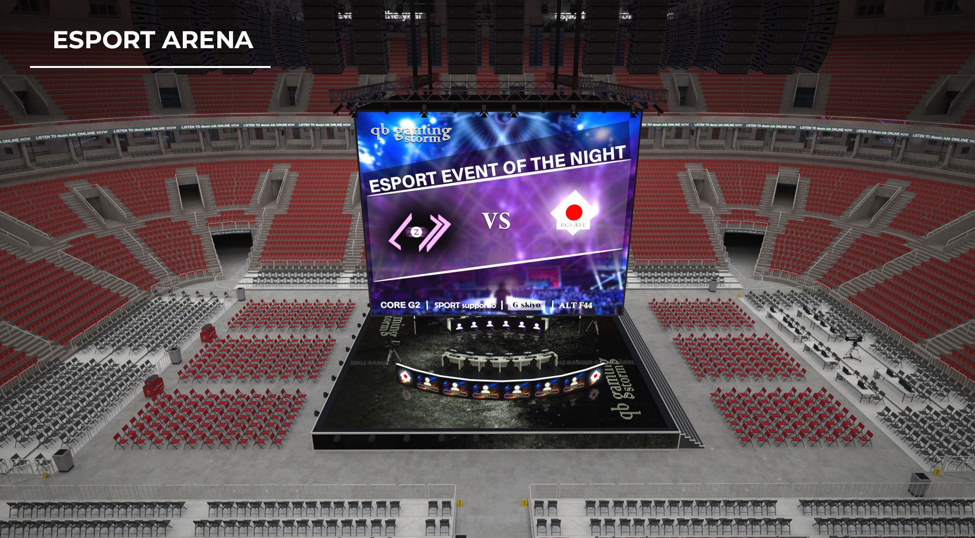 Esport event arena - interior - low poly AR VR Low-poly 3D model_16