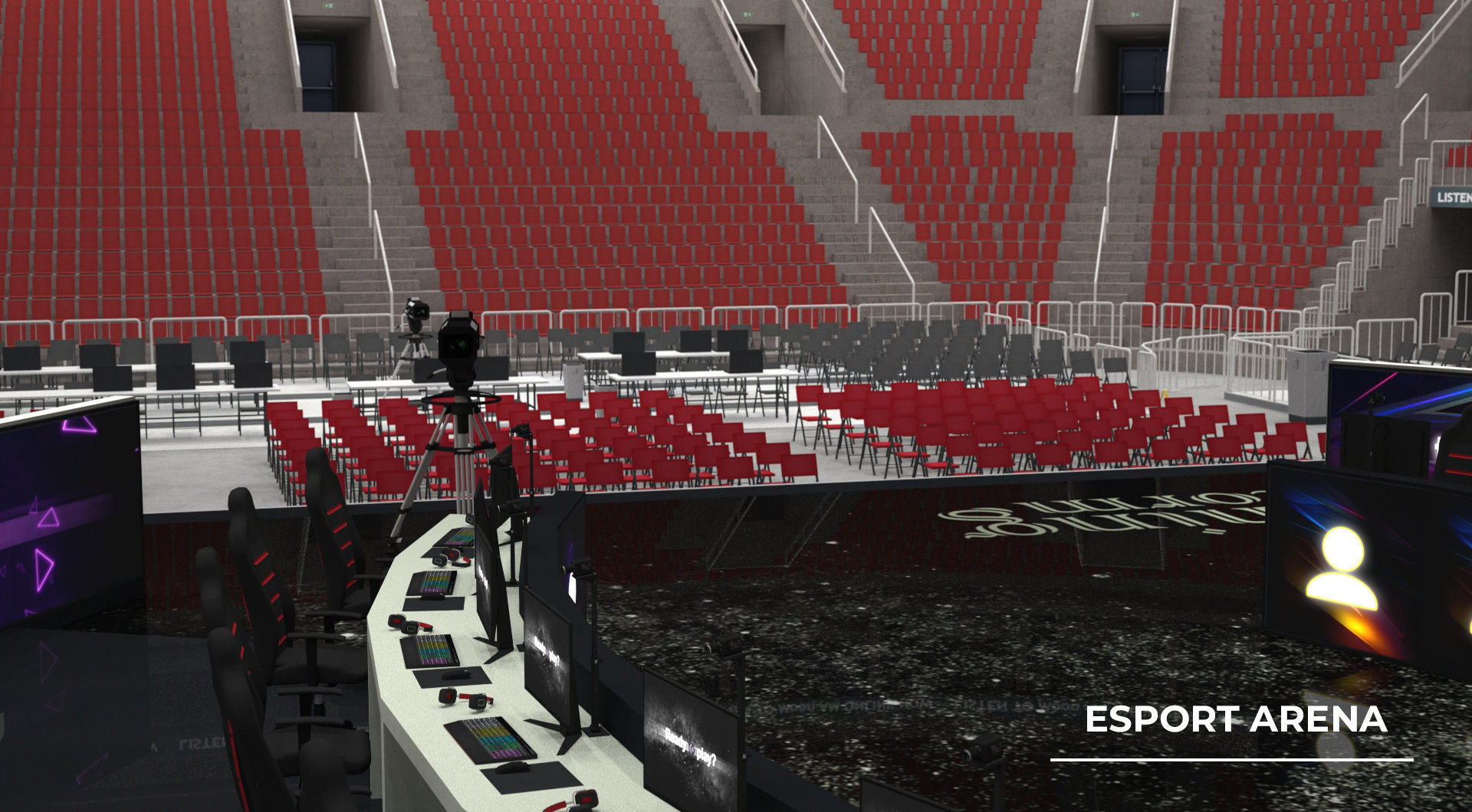 Esport event arena - interior - low poly AR VR Low-poly 3D model_11