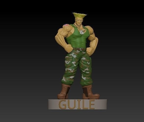 GUILE from street fighter 3D print model