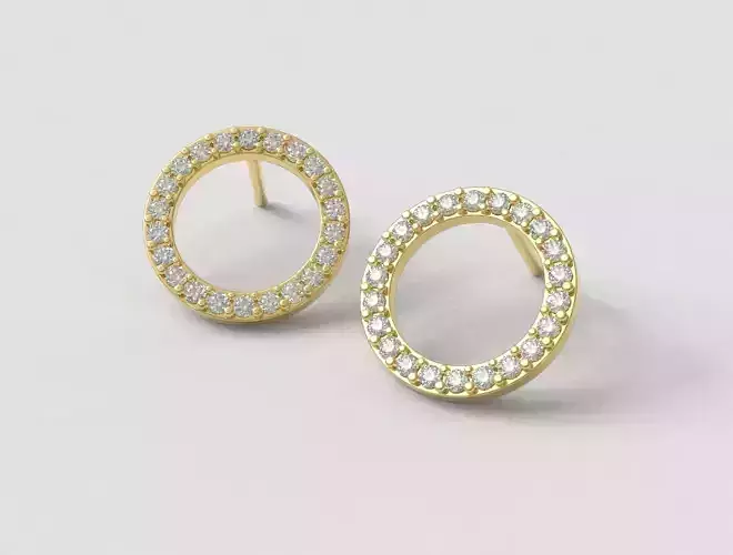 Round Diamond Earrings