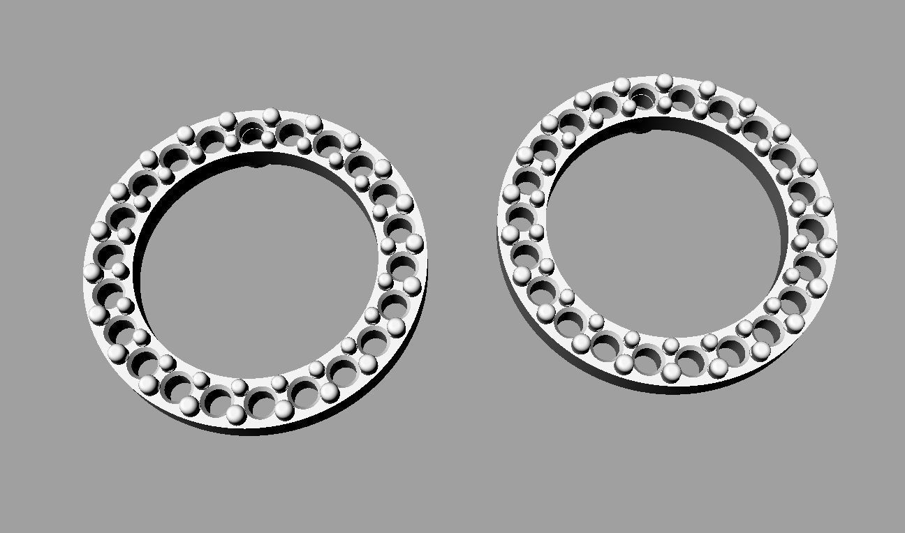 Round Diamond Earrings 3D print model_11