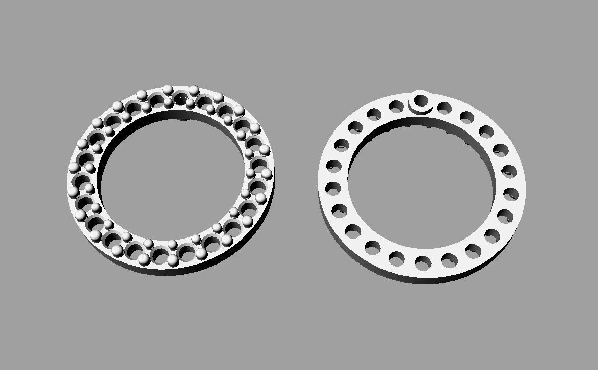 Round Diamond Earrings 3D print model_13