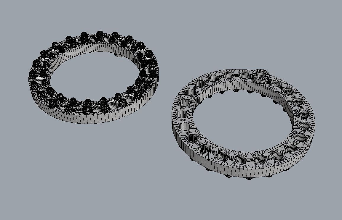 Round Diamond Earrings 3D print model_9