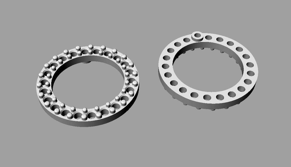 Round Diamond Earrings 3D print model_14