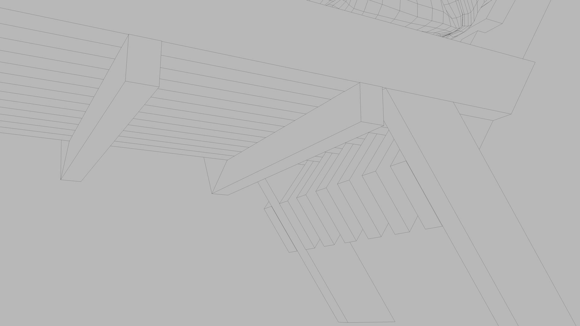 Sofas bed made from wooden pallets Low-poly 3D model_18