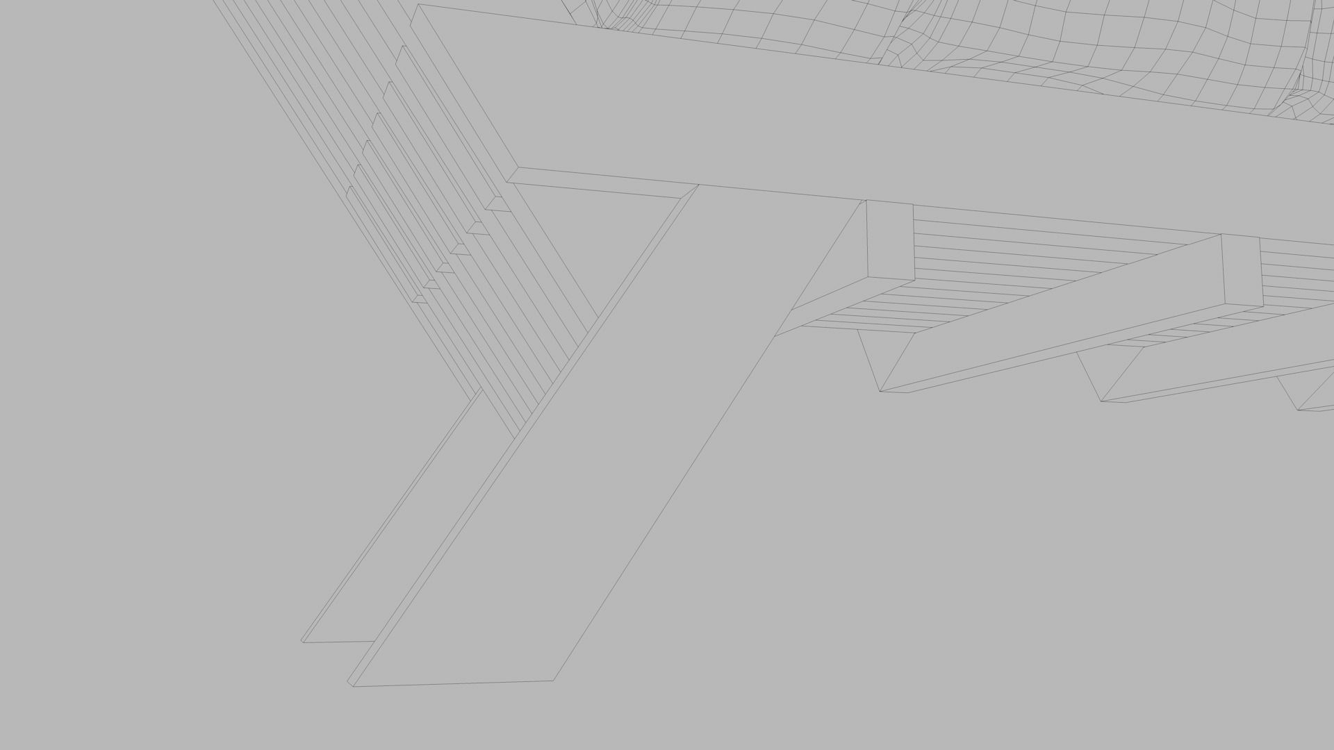 Sofas bed made from wooden pallets Low-poly 3D model_20