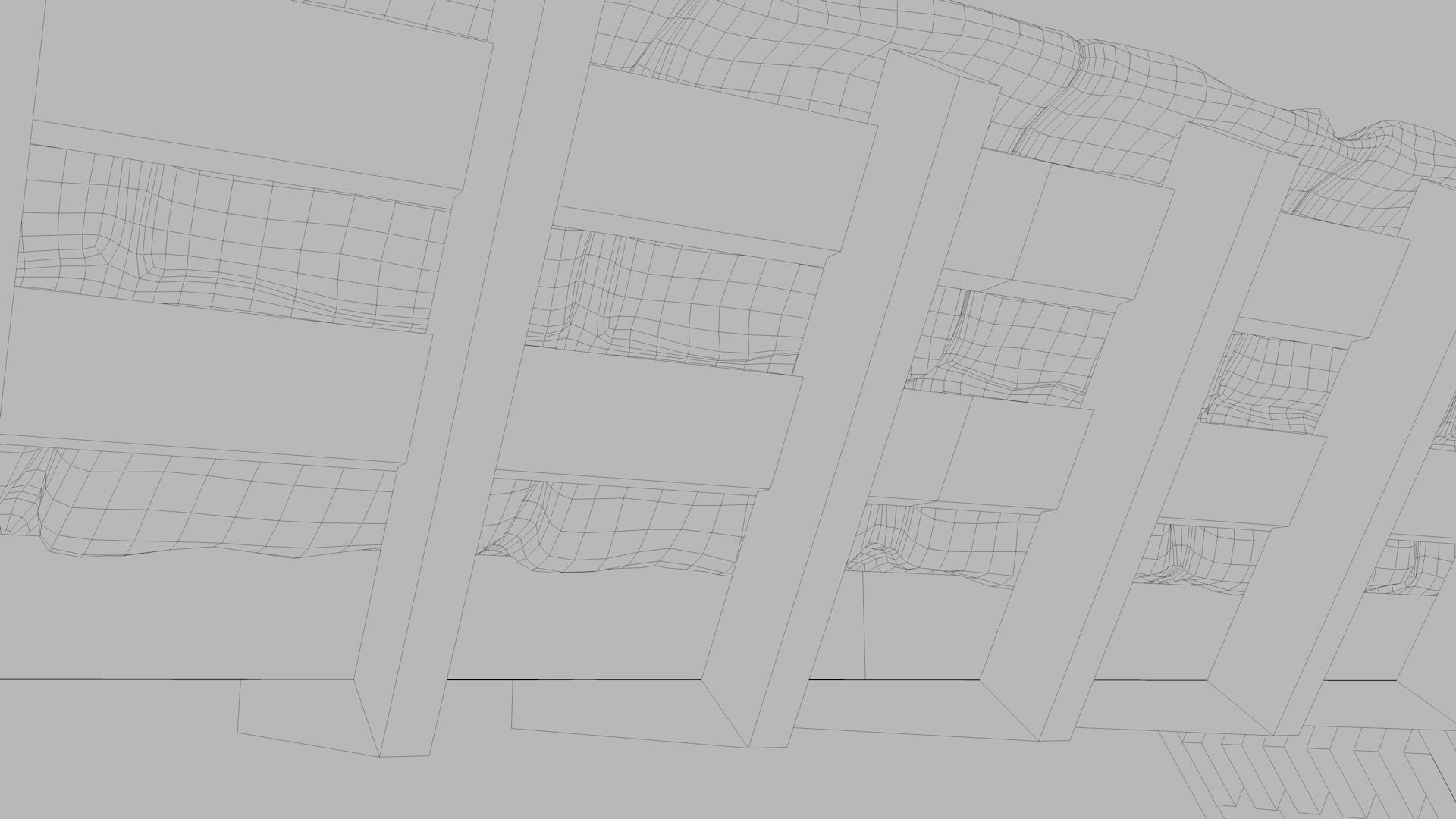 Sofas bed made from wooden pallets Low-poly 3D model_28