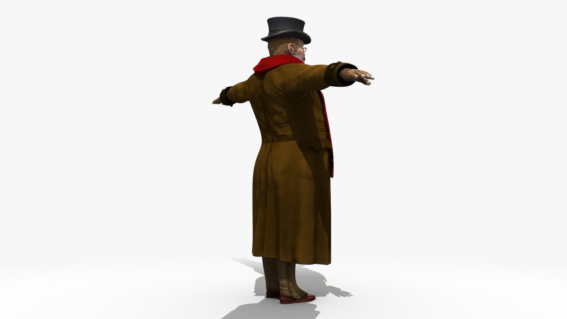 Victorian Man BLENDER - five in one Low Poly Low-poly 3D model_18