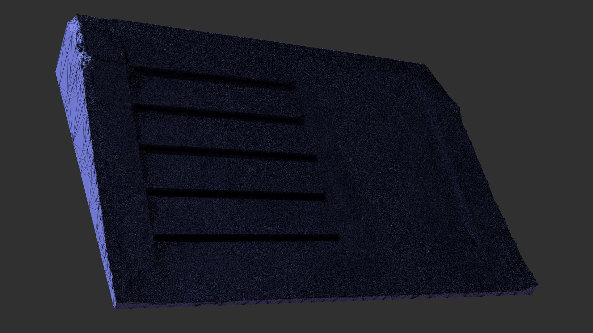 Steps with leaves in the park 3d scan 3D model_22