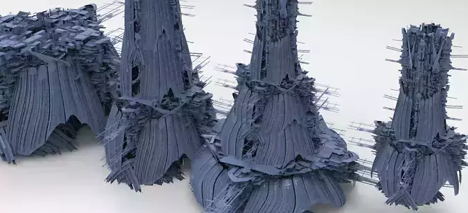 Sci-fi Opera Skyscrapers 4 designs