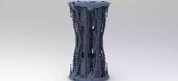 Grand Sci-Fi Hourglass Tower 2 3D model
