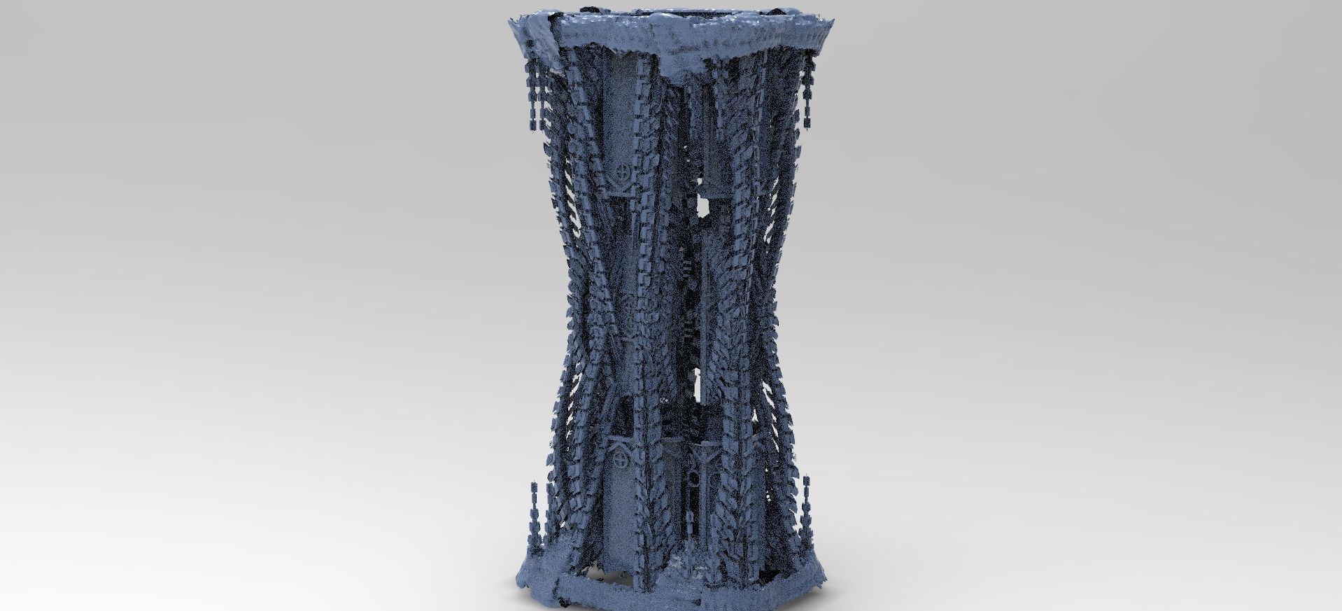Grand Sci-Fi Hourglass Tower 2 3D model_2